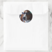Sticker Rond Ce chien de chien est un kat kool (Sac)