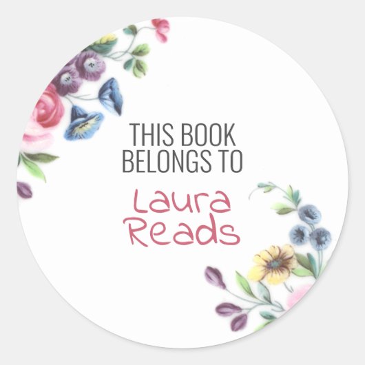 Sticker Rond Ce livre appartient à (Devant)