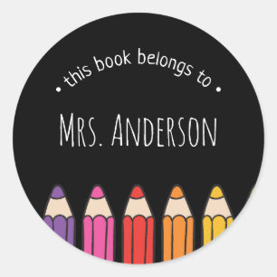 Sticker Rond Ce Livre Appartient À