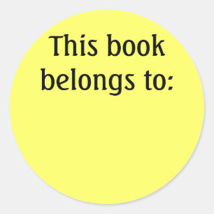 Sticker Rond Ce livre appartient à :