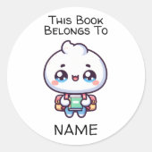 Sticker Rond Ce livre appartient à" Little Boy (Devant)