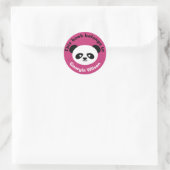 Sticker Rond Ce Livre Appartient Aux Filles Panda Bear Kawaii P (Sac)