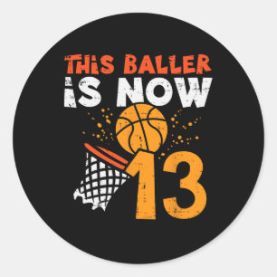 Sticker Rond Ce Ller a maintenant 13 ans Sketll 13e anniversair