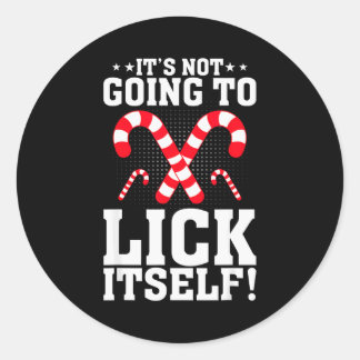 Sticker Rond Ce n'est pas aller se lécher soi-même Adulte Funny