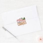 Sticker Rond Ce n'est pas Noël sans cookies (Enveloppe)