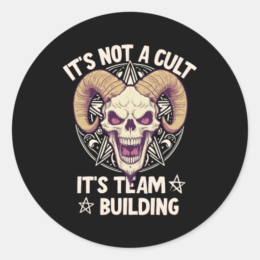 Sticker Rond Ce N'Est Pas Un Culte, C'Est La Construction D'Équ (Devant)