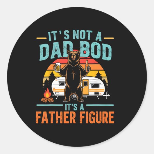 Sticker Rond Ce n'est pas un papa Bod C'est un père Figure Funn (Devant)