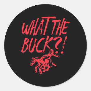 Sticker Rond Ce Que Le Cheval Buck Rodeo Cowboy Équitation