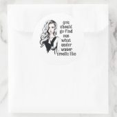 Sticker Rond Ce que l'eau sent comme (Sac)