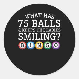 Sticker Rond Ce qui 75 boules maintiennent le bingo-test de