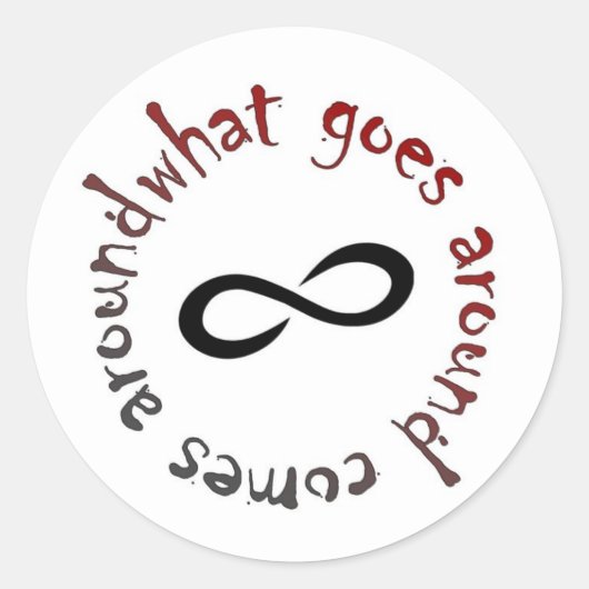 Sticker Rond Ce qui se passe, se déplace (Devant)