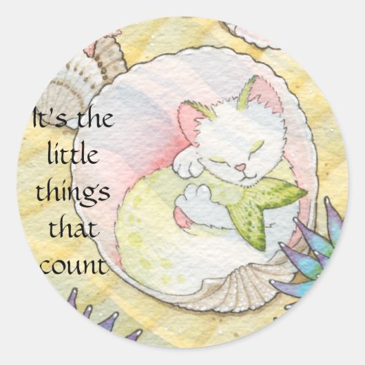 Sticker Rond Ce sont les petites choses qui comptent (Devant)