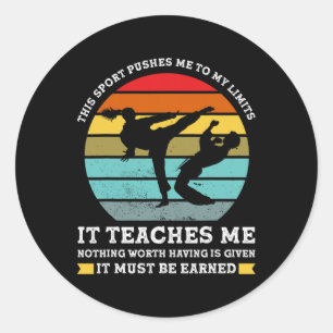 Sticker Rond Ce Sport M'Amène À Mes Limites Il Enseigne Marti