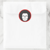 Sticker Rond ce type des années 70 (Sac)