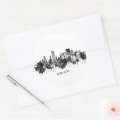 Sticker Rond Cebu City Philippines Skyline BW (Enveloppe)
