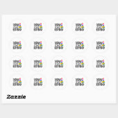 Sticker Rond Ceci dit que c'est mon anniversaire - Conception d (Feuille)