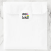 Sticker Rond Ceci dit que c'est mon anniversaire - Conception d (Sac)