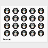 Sticker Rond Ceci Est Bosheet Fun Halloween Costume Fun Pun Fan (Feuille)