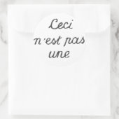 Sticker Rond Ceci n'est pas un (Sac)