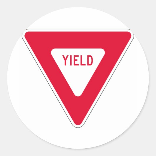 Sticker Rond Cédez le passage (Devant)