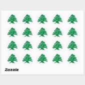 Sticker Rond Cèdre vert Liban (Feuille)