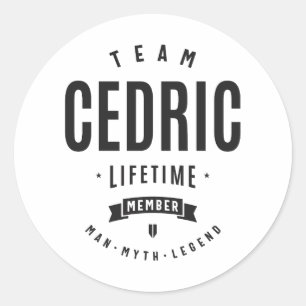 Sticker Rond Cedric Lifetime Membre Personnalisé Nom Cedric