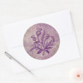 Sticker Rond Ceinture écossaise violet noeud celtique (Enveloppe)