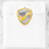 Sticker Rond Ceinture jaune à six sigma certifiée (Sac)