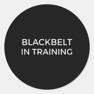 Sticker Rond Ceinture Noire Dans L'Entraînement Karaté Arts Mar