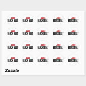 Sticker Rond Ceinture noire Judo (Feuille)