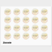 Sticker Rond Cela appartient à (Feuille)
