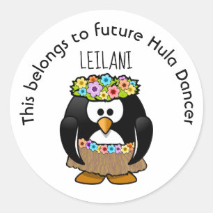 Sticker Rond Cela appartient à la future danseuse de Hula