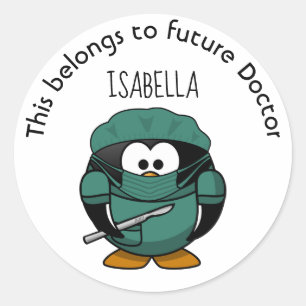 Sticker Rond Cela appartient au futur Docteur