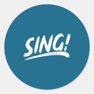 Sticker Rond Cela Dit Chanter Coup De Pinceau Artistique