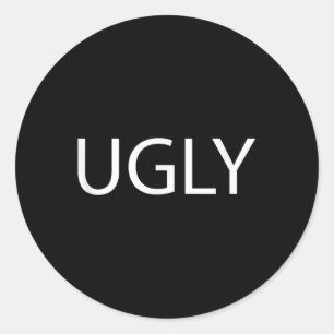 Sticker Rond Cela dit le mot laid dessus _ drôle
