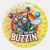 Sticker Rond Célébration bourdonnante (Devant)