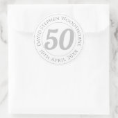 Sticker Rond Célébration commémorative d'anniversaire Personnal (Sac)