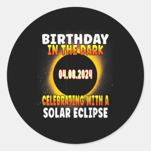Sticker Rond Célébration d'anniversaire de l'éclipse solaire to