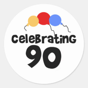 Sticker Rond Célébration de 90