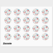 Sticker Rond Célébration de Chose Une et Chose Deux (Feuille)