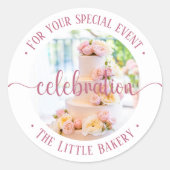 Sticker Rond Célébration de gâteaux pour votre événement spécia (Devant)