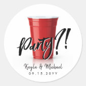 Sticker Rond Célébration de la Coupe Rouge (Devant)