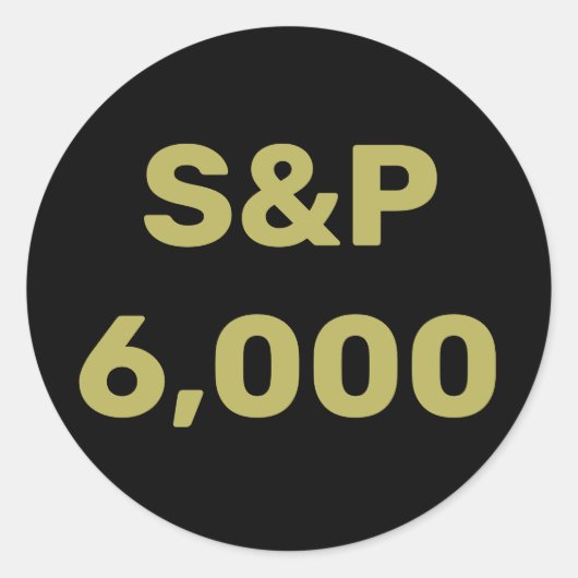 Sticker Rond Célébration de l'indice de Stock de niveau S&P 6 0 (Devant)