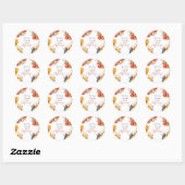 Sticker Rond Célébration de mariage Main Squeeze Citrus  (Feuille)