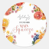 Sticker Rond Célébration de mariage Main Squeeze Citrus  (Devant)