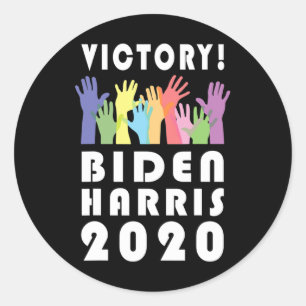 Sticker Rond Célébration des élections présidentielles de Biden