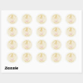 Sticker Rond Célébration du 25e anniversaire (Feuille)