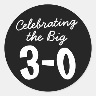 Sticker Rond Célébration du 30e anniversaire