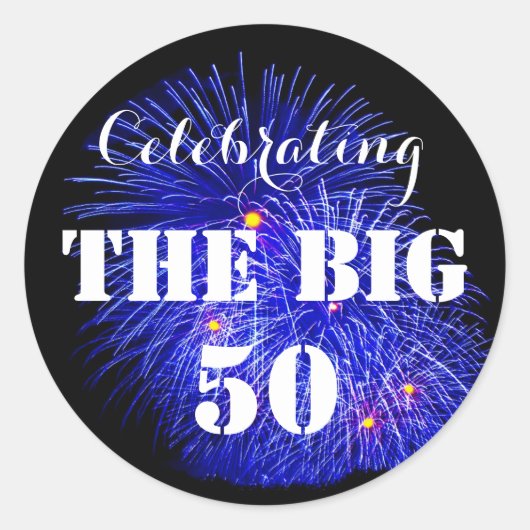 Sticker Rond Célébration du BIG 50 - (Devant)