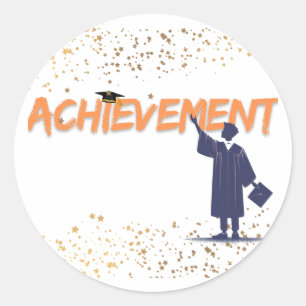 Sticker Rond Célébration du diplôme - réussite